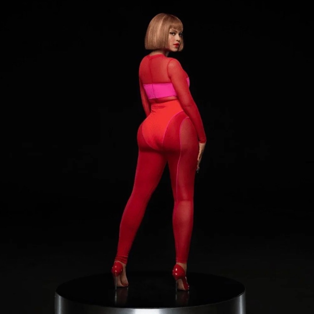 NWOT Ivy Park x Adidas Color-block Catsuit in Red and Pink size Small - Picture 4 of 8
